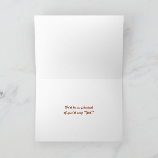 Orange Grasshopper Ring Beyer Card Einladung (Innenseite)