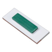 Orange & Grau Beruflich Name Tag Namenschild (Rückseite)