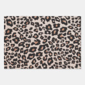 Orange Grau Brown Black Leopard Animal Print Geschenkpapier Set (Vorderseite)