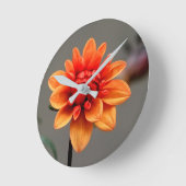 Orange & Grau Runde Wanduhr (Winkel)