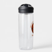Orange graue Basketballfarben Mannschaftsname Trinkflasche (Vorderseite)