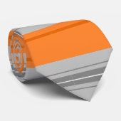 Orange/Graue/des Silbers gestreifte Krawatte (Gerollt)
