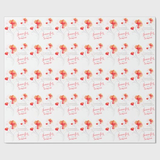 Orange graue Kunstverpackung der Geschenkpapier (Flach)