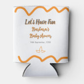 Orange graue Retro spanische Babydusche boho moder Dosenkühler (Vorderseite)