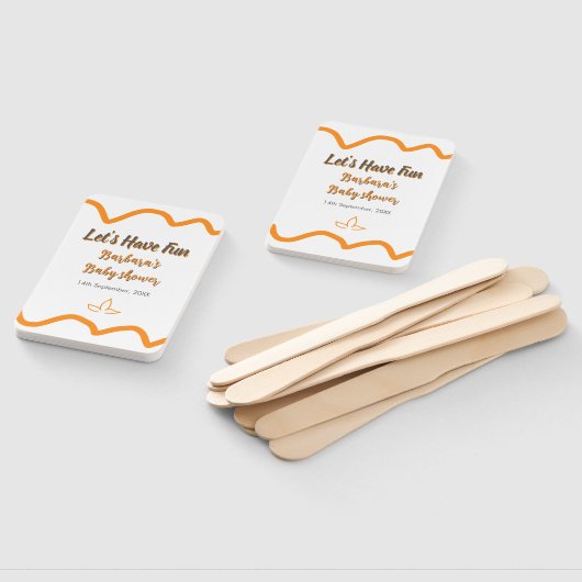 Orange graue Retro spanische Babydusche boho moder Fächer (Non-assembled)