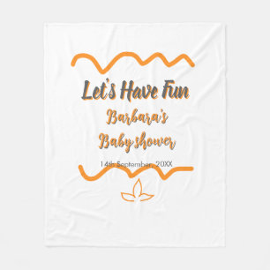 Orange graue Retro spanische Babydusche boho moder Fleecedecke