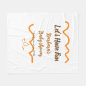 Orange graue Retro spanische Babydusche boho moder Fleecedecke (Vorderseite (Horizontal))