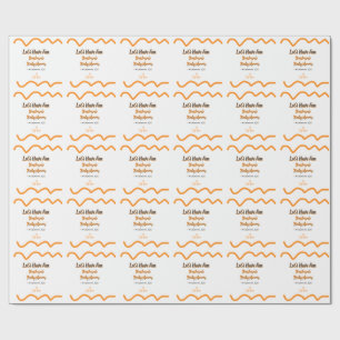 Orange graue Retro spanische Babydusche boho moder Geschenkpapier