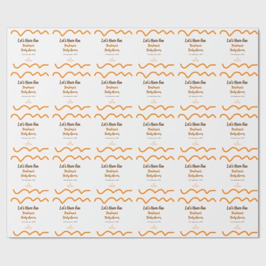 Orange graue Retro spanische Babydusche boho moder Geschenkpapier (Flach)