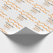 Orange graue Retro spanische Babydusche boho moder Geschenkpapier (Ecke)