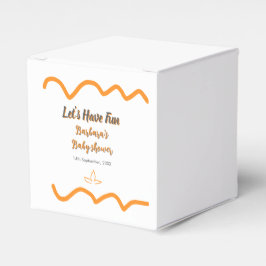 Orange graue Retro spanische Babydusche boho moder Geschenkschachtel