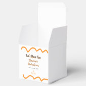 Orange graue Retro spanische Babydusche boho moder Geschenkschachtel (Geöffnet)