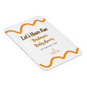 Orange graue Retro spanische Babydusche boho moder Magnet (Rechte Seite)