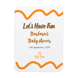 Orange graue Retro spanische Babydusche boho moder Magnet