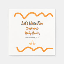 Orange graue Retro spanische Babydusche boho moder