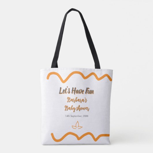 Orange graue Retro spanische Babydusche boho moder Tasche (Rückseite)