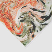 Orange-graue und schwarze Marmorplatte Seidenpapier (Ausschnitt)