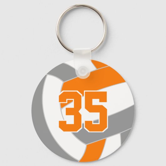 orange-graue Volleyball kaufen oder in loser Schüt Schlüsselanhänger (Vorderseite)