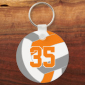 orange-graue Volleyball kaufen oder in loser Schüt Schlüsselanhänger (Vorderseite)