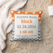 Orange graues personalisiertes kissen (Decke)