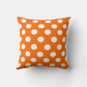 Orange graues personalisiertes kissen (Rückseite)