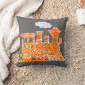 Orange graues Wurfskissen Kinderdes Kissen (Decke)