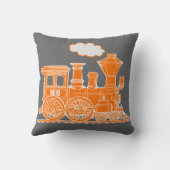 Orange graues Wurfskissen Kinderdes Kissen (Rückseite)