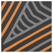 Orange Gray and Black Ethnic Tribal Muster Stoff (Nahaufnahme)