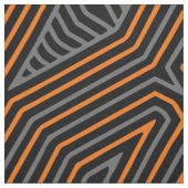 Orange Gray and Black Ethnic Tribal Muster Stoff (Muster)