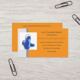 Orange Gray Blue Medical Clogs Uniform Visitenkarte