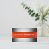 Orange Gray Creative Manager Business Card Visitenkarte (Stehend Vorderseite)