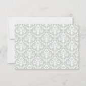 Orange & Gray Damask Speichern Sie die Ankündigung (Rückseite)