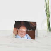 Orange Gray Elephant Baby Vielen Dank für Ihr Foto (Rückseite)