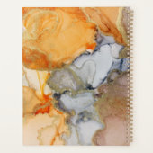 Orange Gray Gold als Abstrakter Planner Planer (Rückseite)