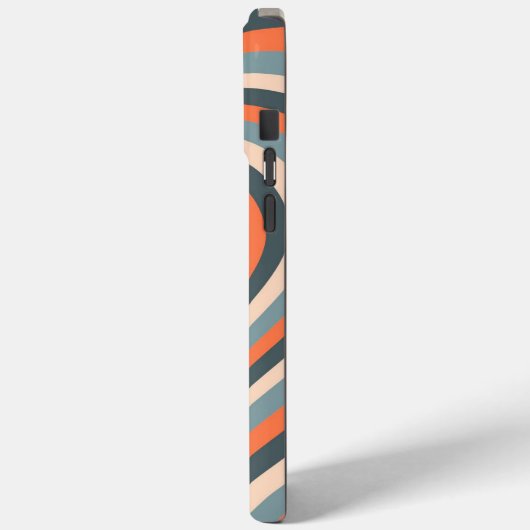 Orange Gray Hypnotic Heart Liebe Pattern Case-Mate iPhone Hülle (Rückseite / Links)