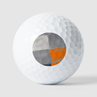 Orange Gray Kariert Checkered Golfball