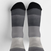 Orange Gray Kariert Checkered Socken (Oben)
