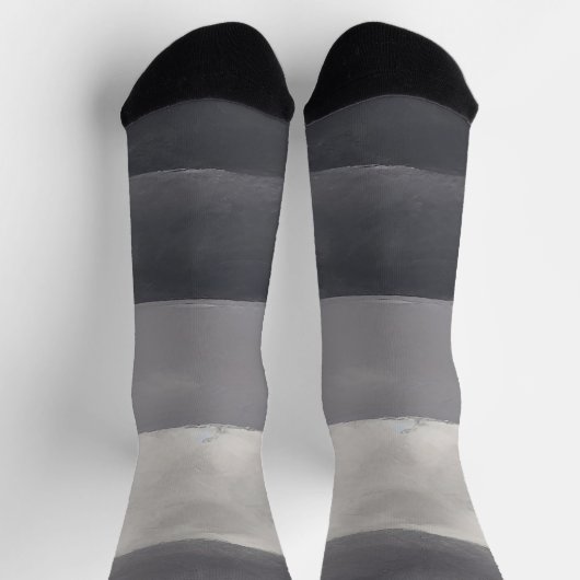 Orange Gray Kariert Checkered Socken (Oben)