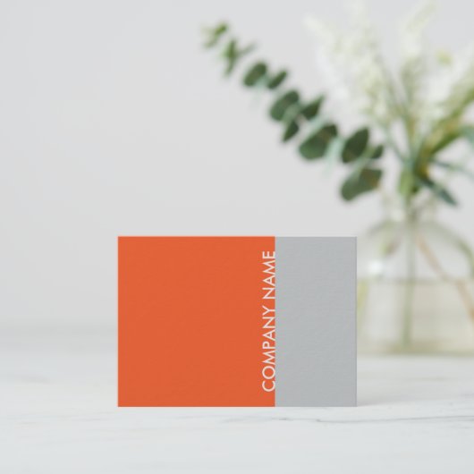 Orange Gray Modern Visitenkarte (Stehend Vorderseite)