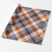 Orange Gray Peach Stripes Muster Geschenkpapier (Ungerollt)