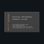 Orange Gray Personal Trainer Sport Business Card Visitenkarte<br><div class="desc">Sie können die Schriftart und Farben leicht ändern. Sie können auch Ihr Logo und das Hintergrundbild hinzufügen,  wie Sie möchten.</div>