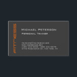 Orange Gray Personal Trainer Sport Business Card Visitenkarte<br><div class="desc">Sie können die Schriftart und Farben leicht ändern. Sie können auch Ihr Logo und das Hintergrundbild hinzufügen,  wie Sie möchten.</div>