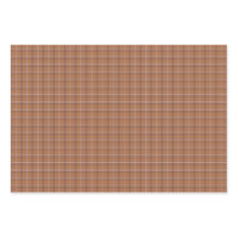 Orange Gray Plaid Classic Pattern Rustic