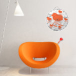 Orange & Gray Silhouette Mitte des 20. Jahrhundert Dartscheibe<br><div class="desc">Grau-Orangefarbene Silhouette des Patterns Mitte des Jahrhunderts</div>