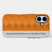 Orange & Gray Tagline für Earthy Tile Pattern Case-Mate iPhone Hülle (Rückseite (Horizontal))