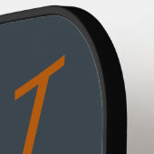 Orange & Gray Uni Monogram Pickleball Paddle (Linke Seite)
