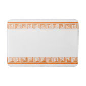Orange Grecian Frieze Design Badematte (Vorderseite)