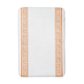 Orange Grecian Frieze Design Badematte (Vorderseite Vertikal)