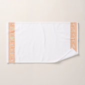 Orange Grecian Frieze Design Badhandtuch Set (Handtuch)