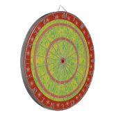 Orange Green and Yellow Star Regulation Dart Board Dartscheibe (Vorderseite Links)